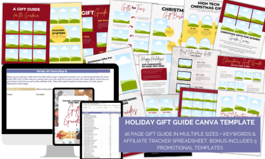 Holiday Gift Guide Canva Template (PLR)
