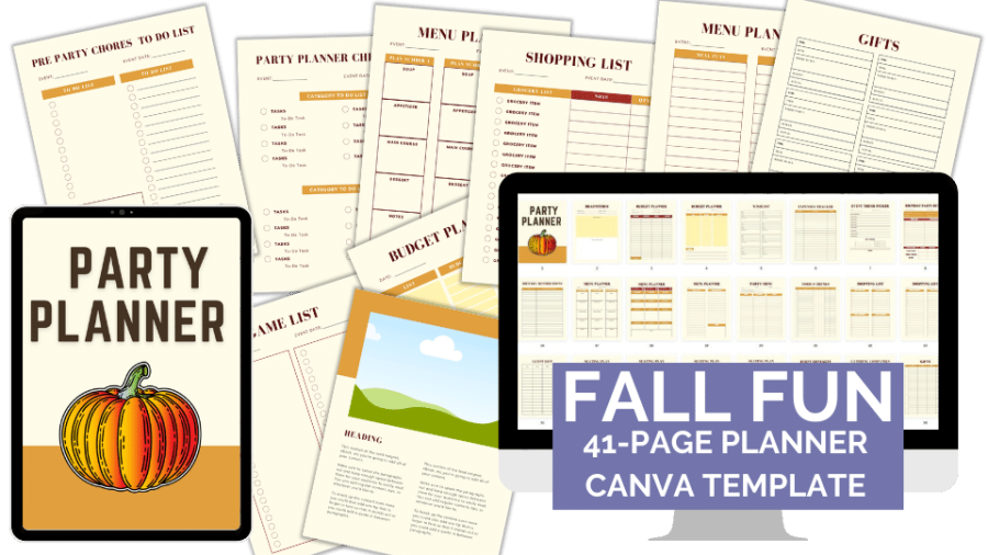 Fall Fun Canva Template Planner (PLR)